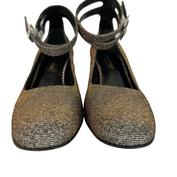 Saint Laurent Metallic Babies Double Ankle Strap Heel 38.5 - Picture 8 of 13
